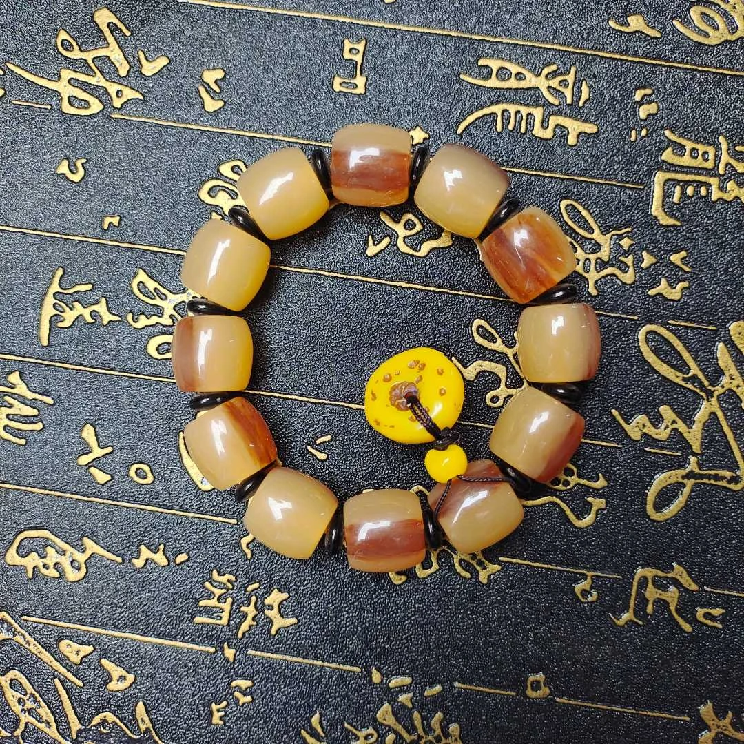 PT黄色单圈手串涵哲堂文阁SC075