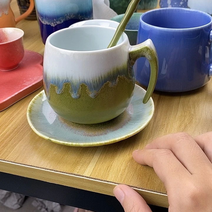 摆件景德镇高温陶瓷咖啡杯