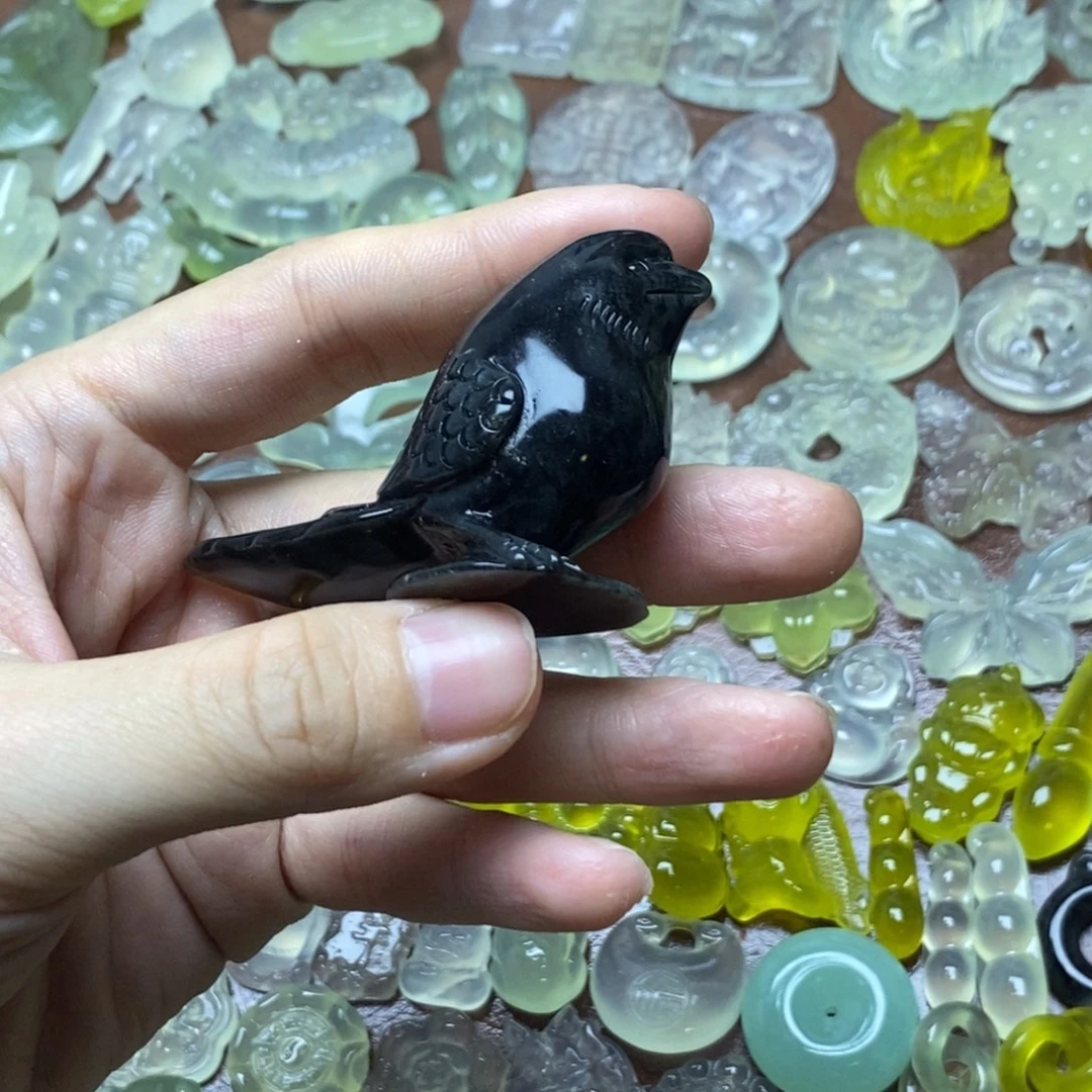 蛇纹石玉合金颈饰