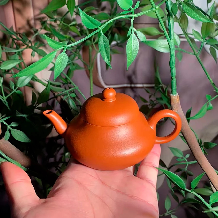 梨型130cc生砂朱泥正宗宜兴纯手工原矿紫砂壶泡茶壶茶具茶器