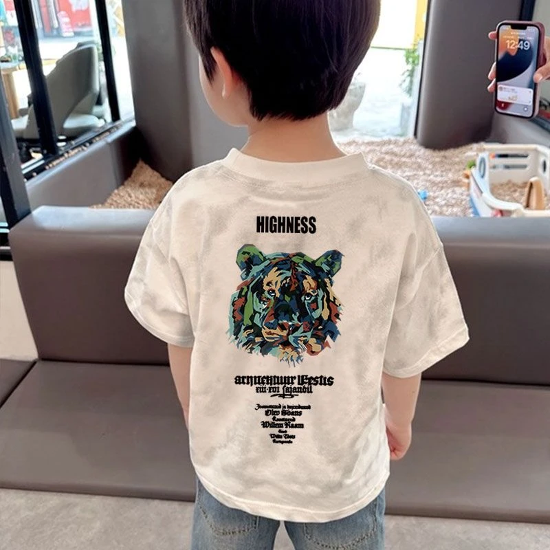 男童纯棉短袖t恤潮牌新款夏装小儿童夏季半袖男孩夏款薄款潮T上衣