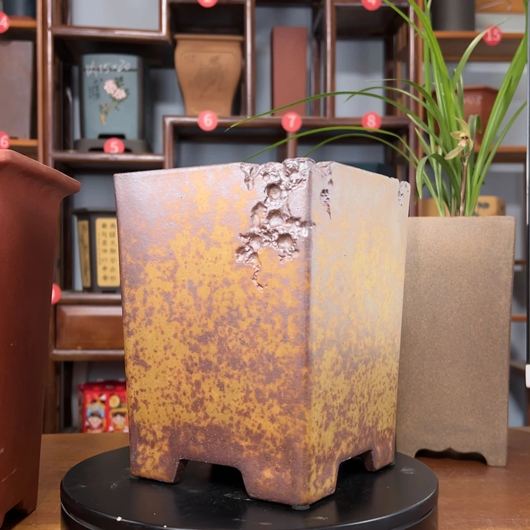 【闪购商品】紫砂花盆创****蔡周之夏精品紫砂花盆