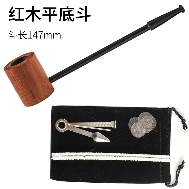 进口石楠木大力水手实木直斗款过滤烟斗男士