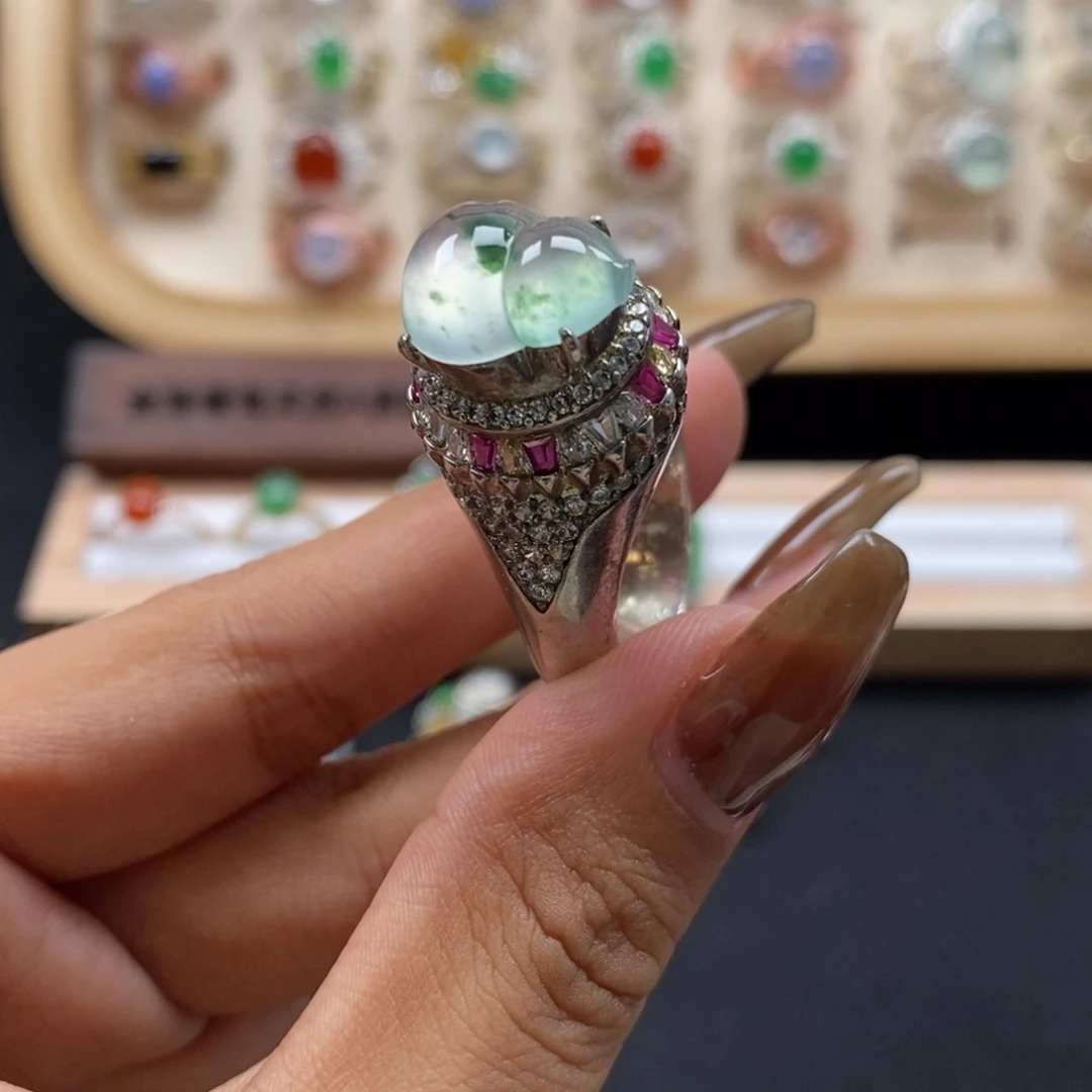 翡翠未镶嵌戒指缅甸天然a货翡翠