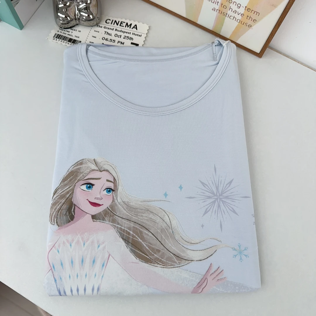 1320超柔滑，天花板莫代尔女童圆领短袖中裤家居套 自带凉感