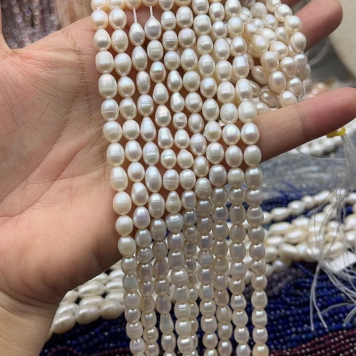 玛瑙/玉髓未镶嵌珠宝半成品一条6mm左右米珠珍珠