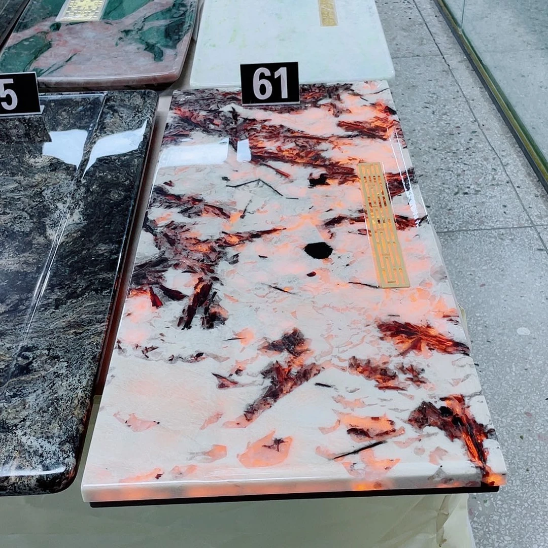 用***7天然奢石雪山蓝电光茶盘100*40