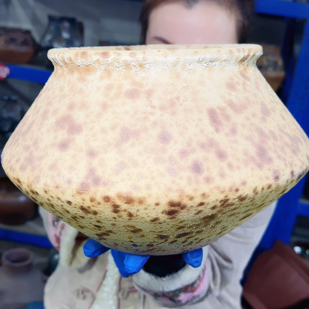 紫砂花盆高18口19