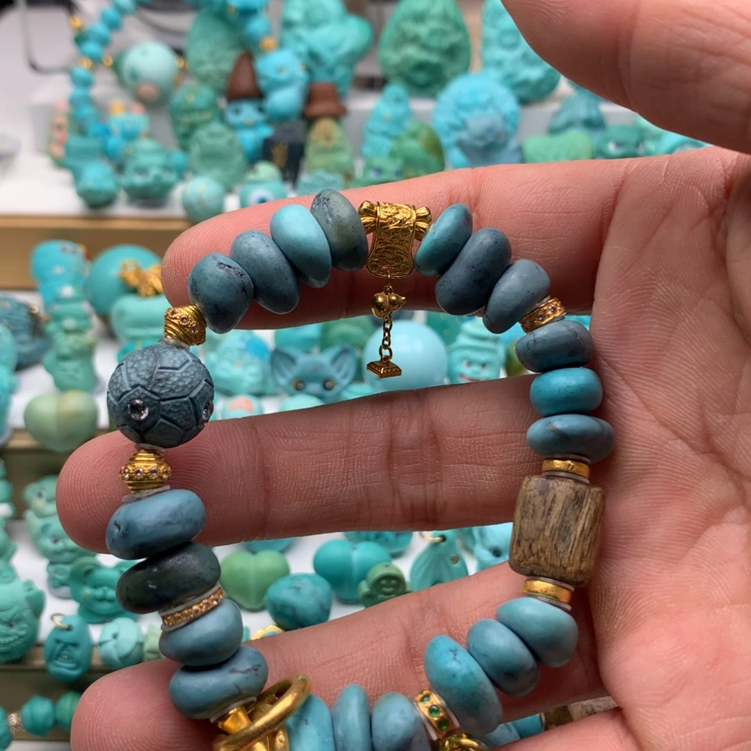 绿松石18K金镶嵌单品