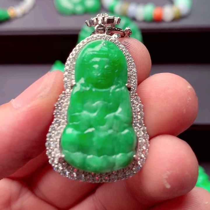 翡翠未镶嵌吊坠(不含链)