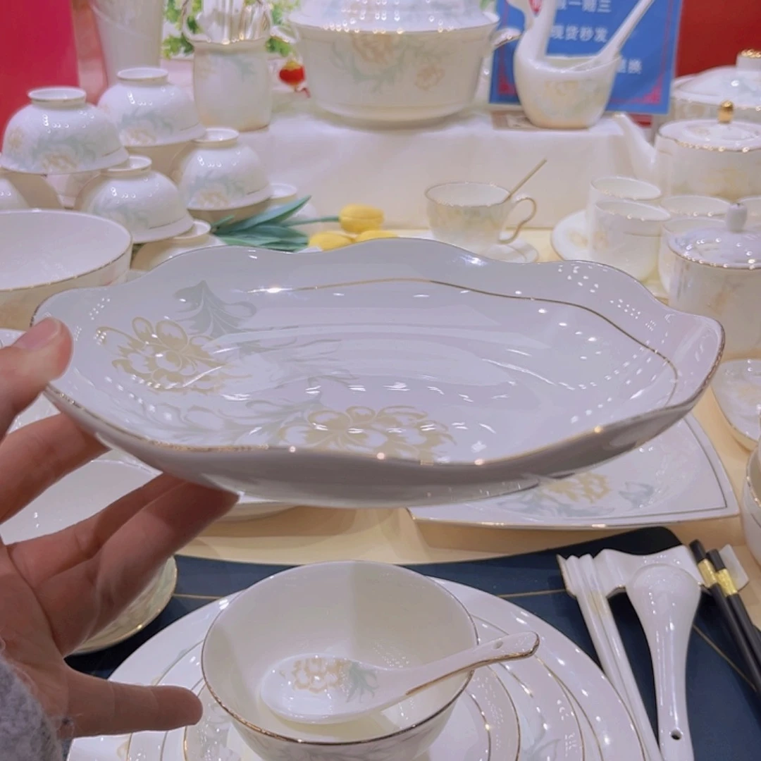 45%以上骨粉骨瓷描金清雅碗单拍