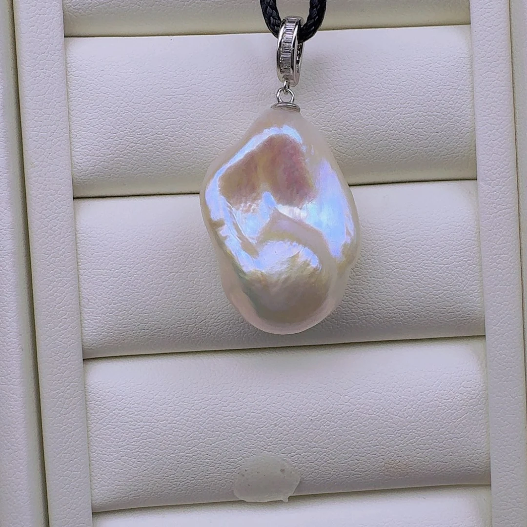 银S925镶嵌淡水珍珠颈饰