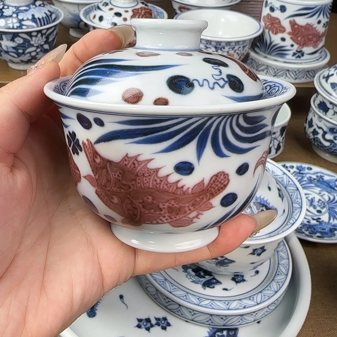 井**蛙景德镇手工手绘茶器