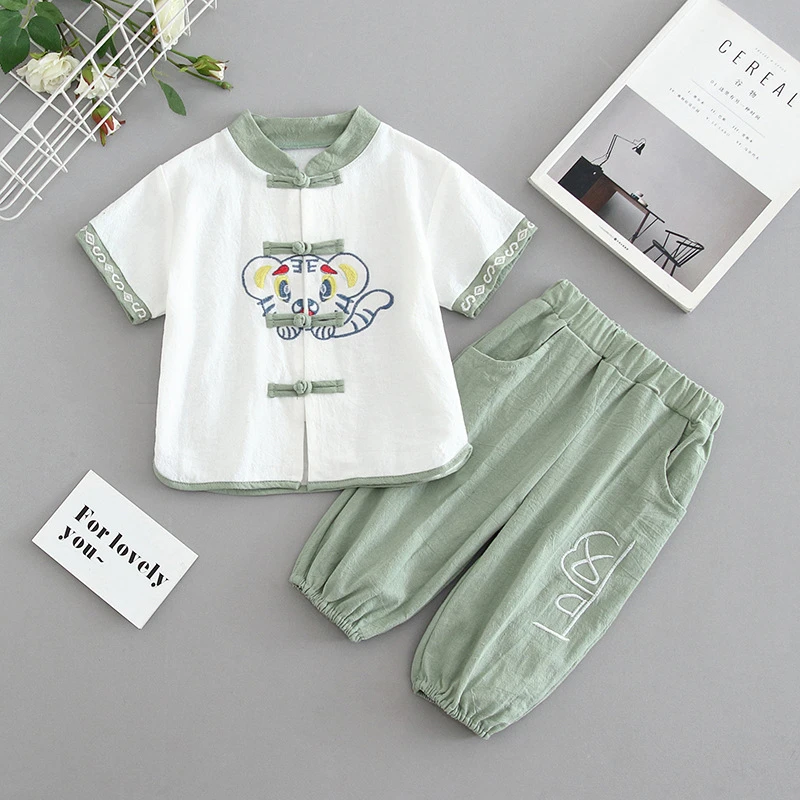 童装男童夏装短袖套装女宝宝婴大童短袖衣服1215岁男童套装