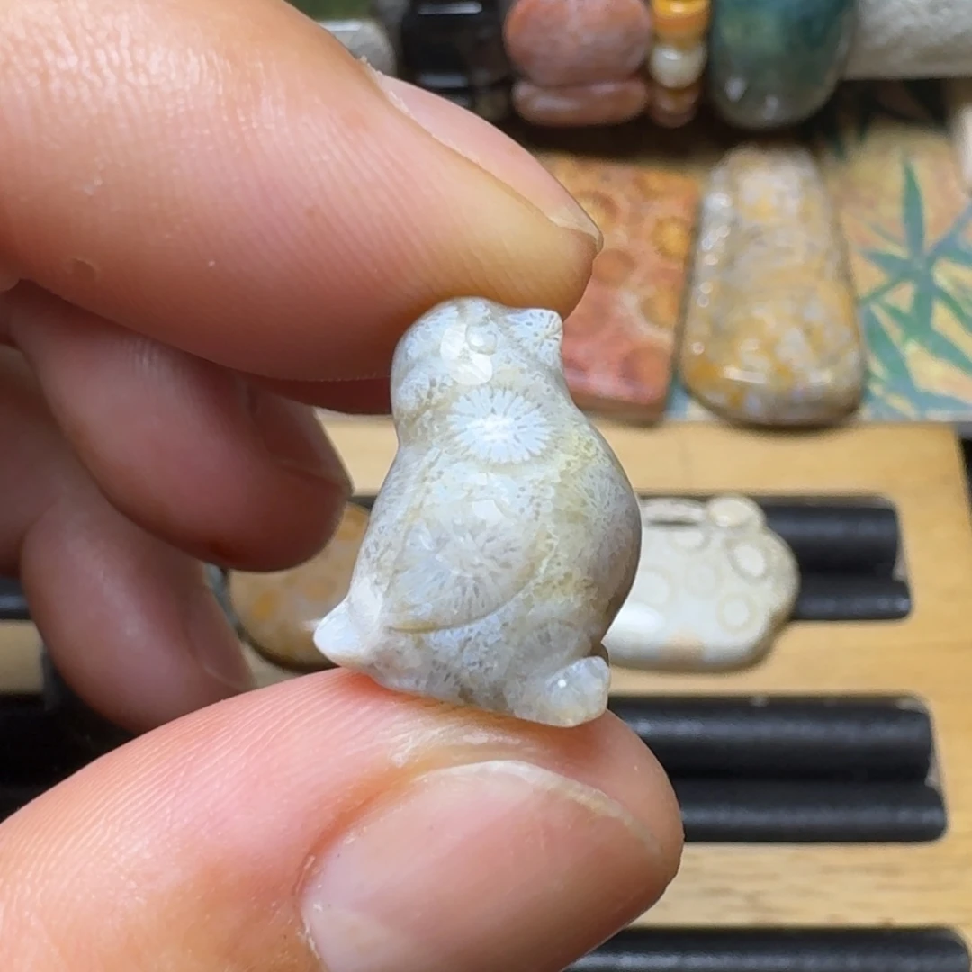 硅化玉小鸟未镶嵌
