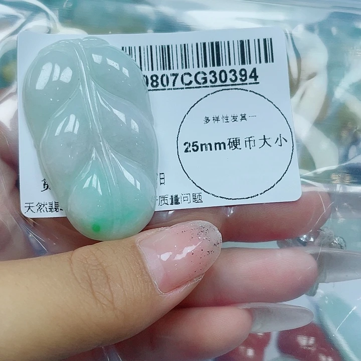 翡翠未镶嵌吊坠(赠链)