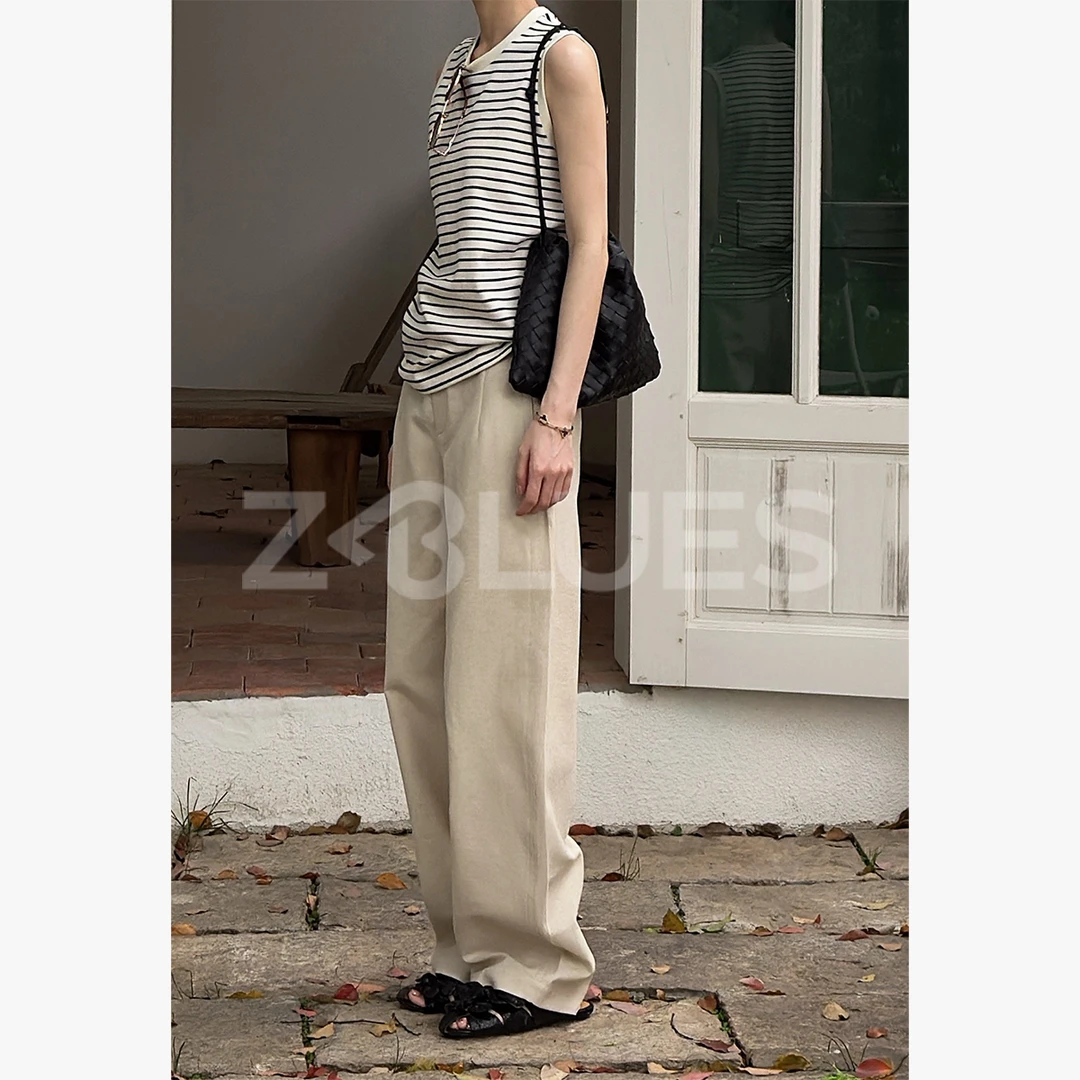 Z.blues【理想情人裤春夏款】终于等到你显瘦纸感休闲裤YZYLJR5728