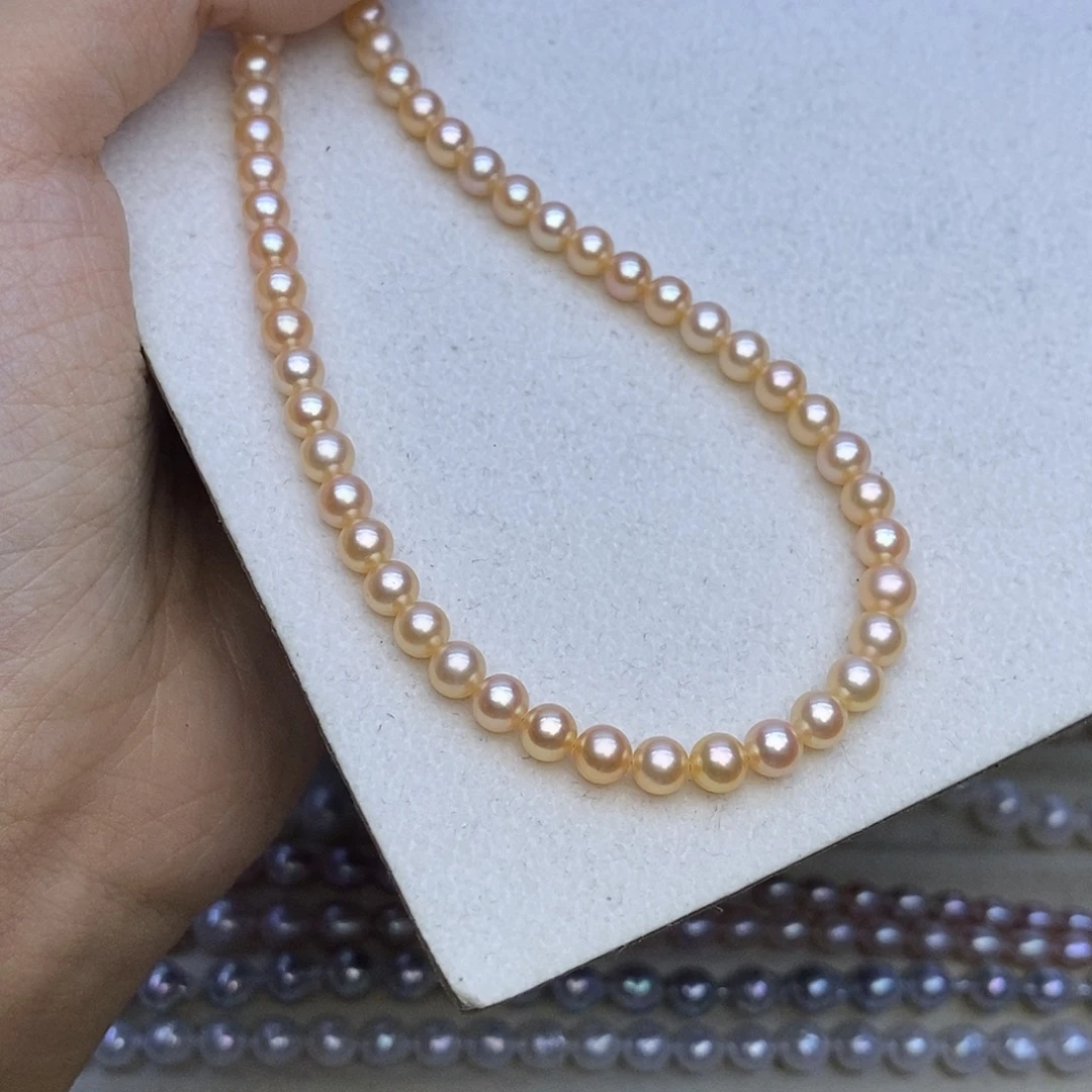 琪***妈银S925镶嵌淡水珍珠颈饰5