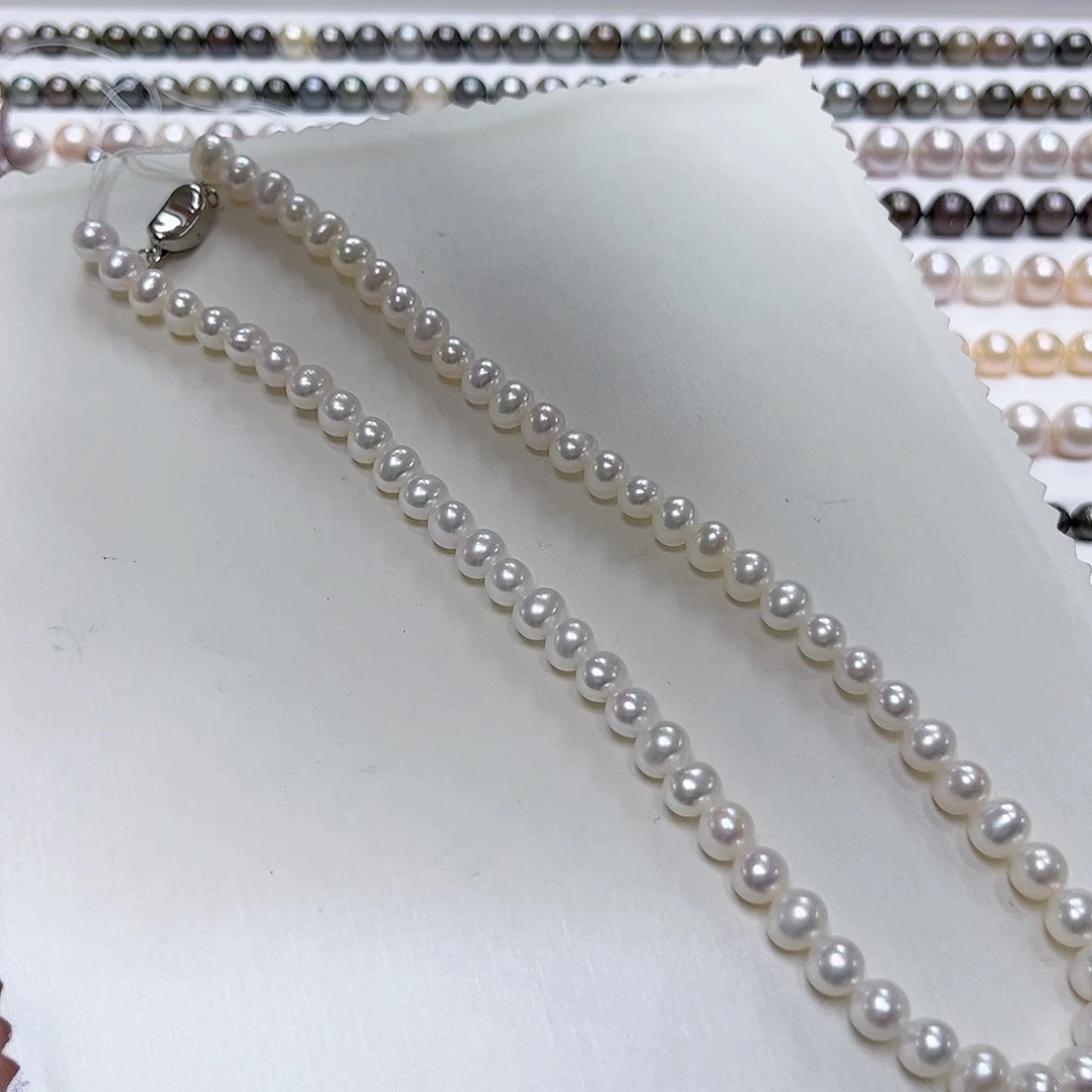 颈饰未镶嵌淡水珍珠6-8内 无核