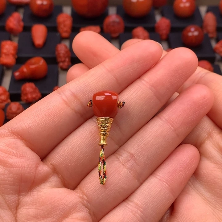 南红玛瑙未镶嵌分体三通9.6MM