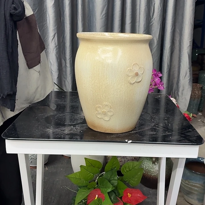 20×25 -粗陶花盆有孔-买买买