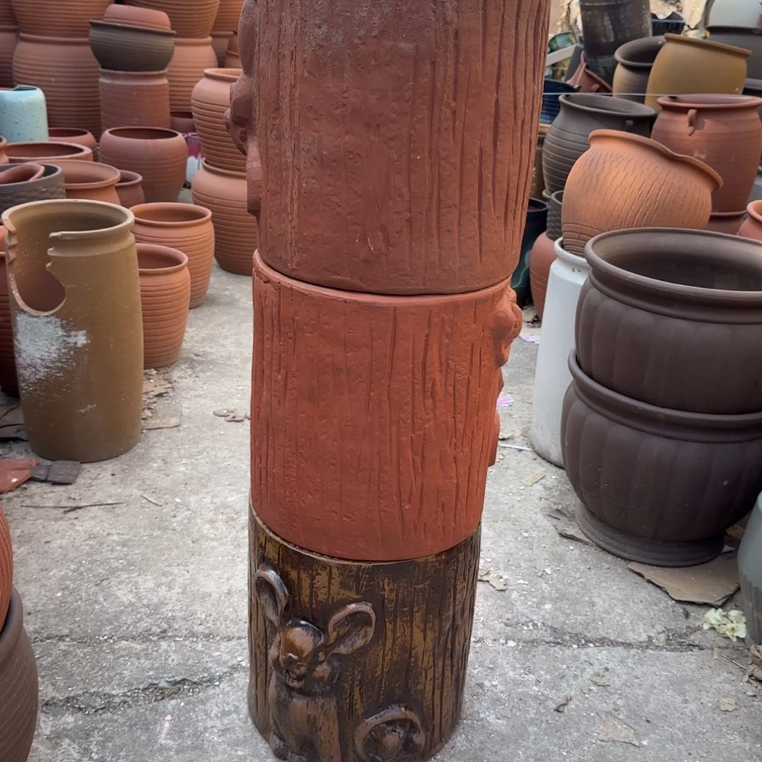 紫砂花盆东**曉口28高29宜兴紫砂瑕疵有点大