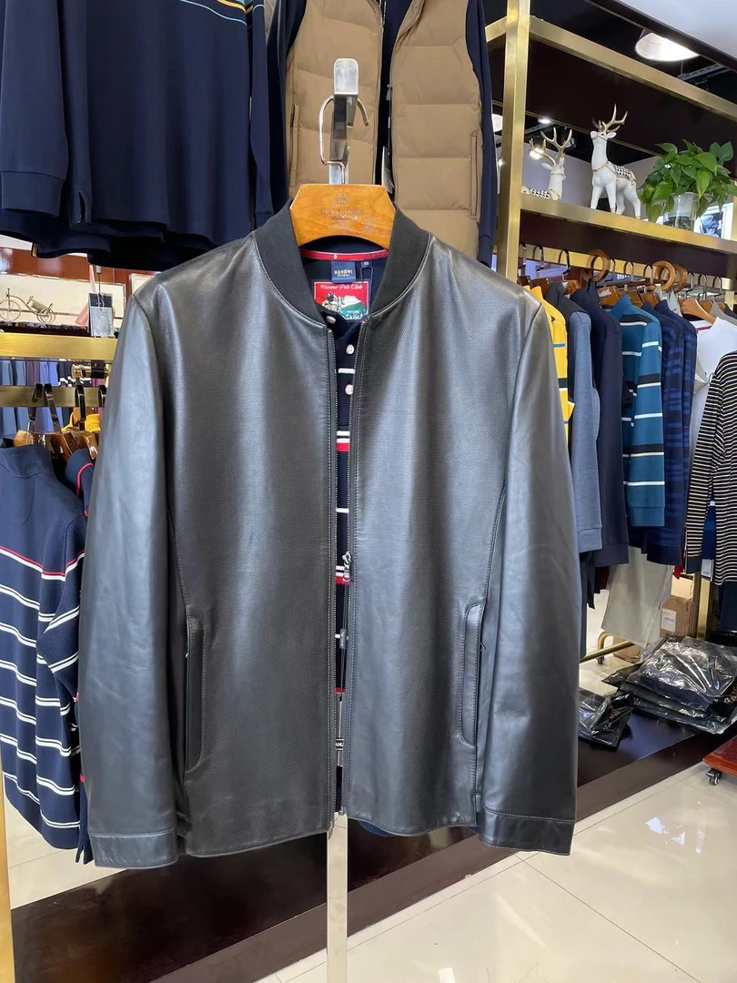 男士休闲商务经典皮衣外套C209