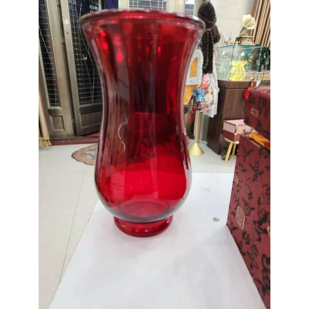 YY516红色轻奢琉璃花瓶