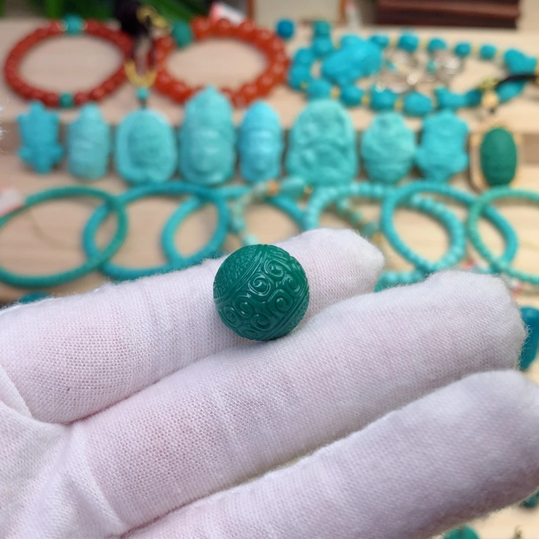 绿松石未镶嵌配珠卡14.5