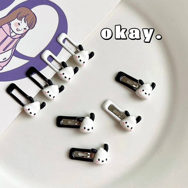 ins小红书同款帕恰狗方形bb夹迷你发夹棉花娃娃发卡通三丽鸥发饰