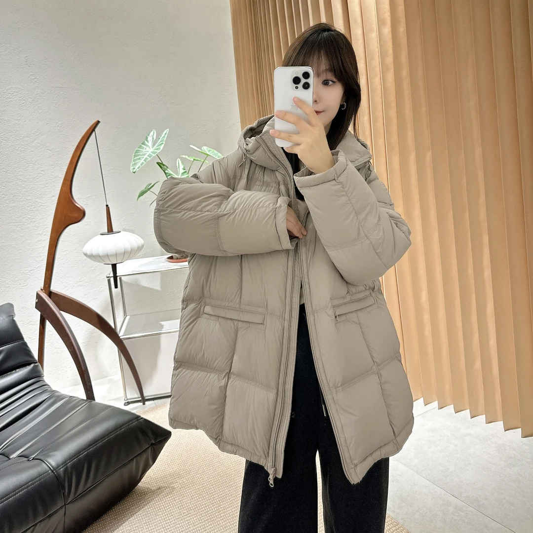 【褚培培自制】CHUPEIPEI/90白鸭绒/三防/秋冬可溯源连帽气质羽绒服