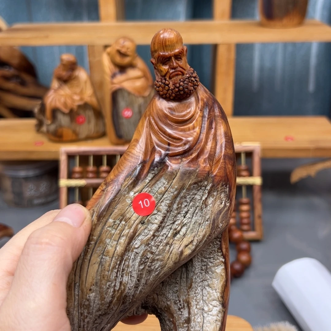 你***头木崖柏木摆件手把件，
