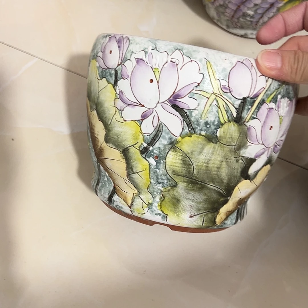 景德镇炫彩手绘口14.5高13.5