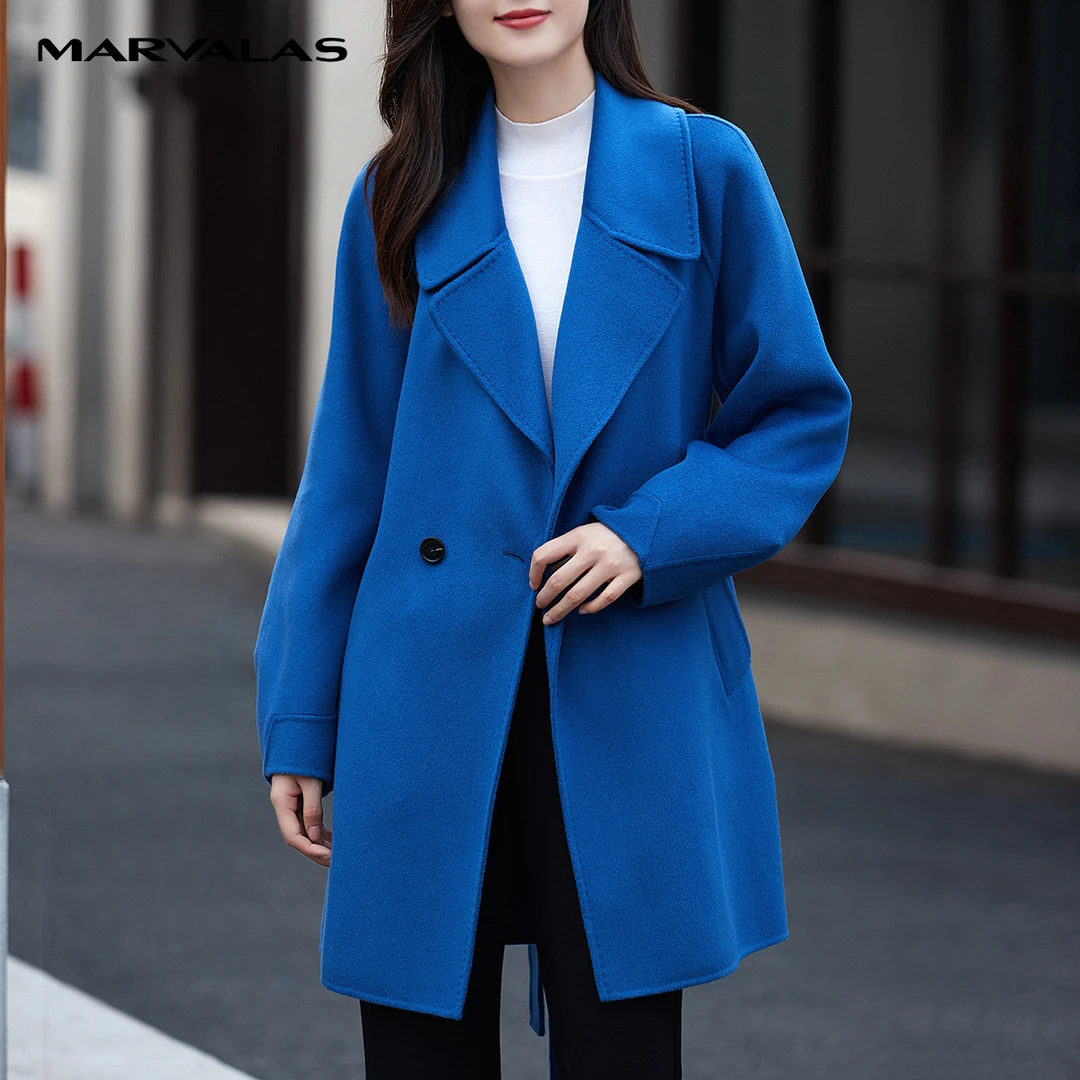 【丽公主】M426302732质感羊毛呢大衣中长款气质时尚