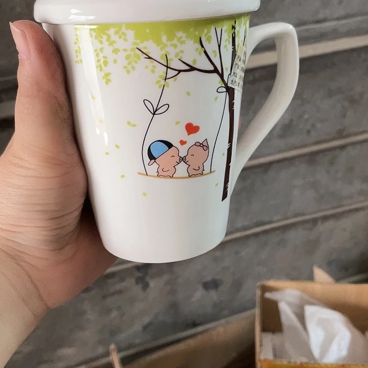 杯强化瓷猪猪水杯2套