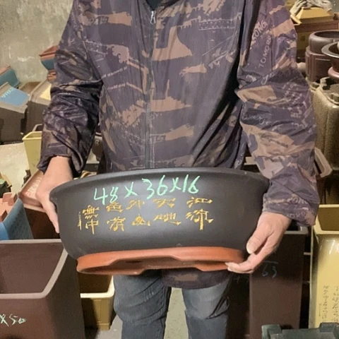 紫砂花盆手工制作