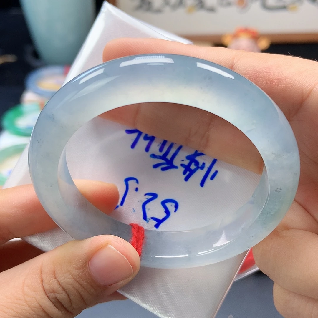 翡翠未镶嵌手镯48号超刚