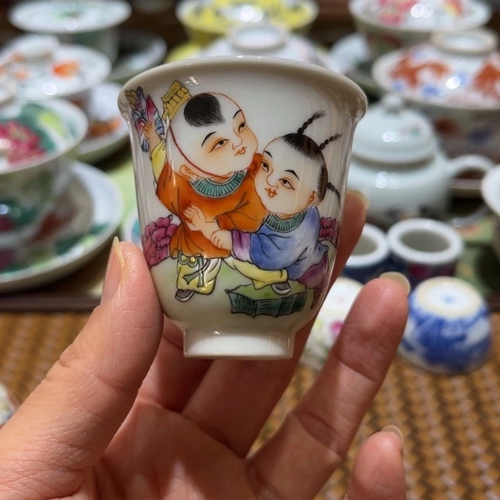 手绘茶杯盖碗陶瓷