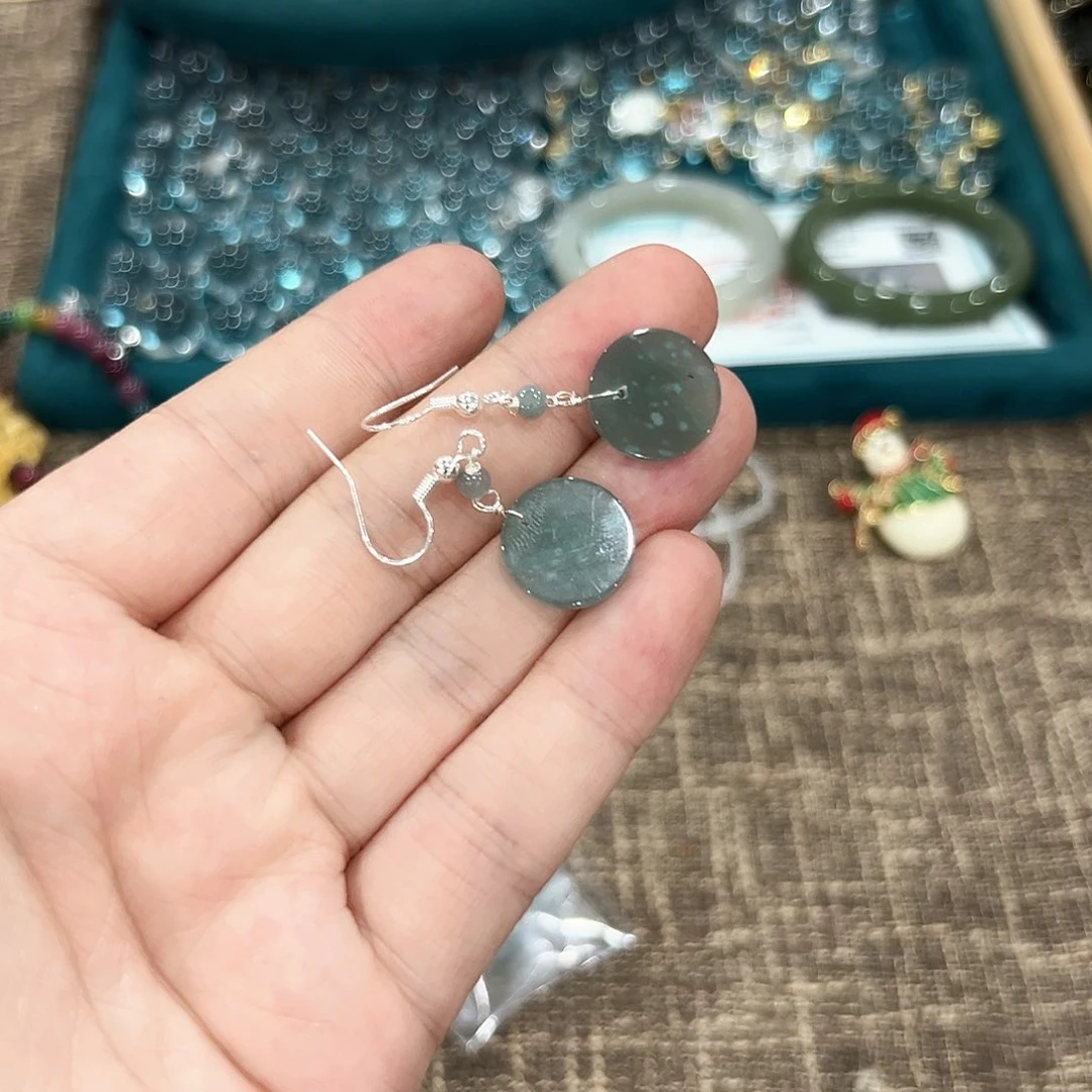 翡翠未镶嵌耳饰翡翠耳饰