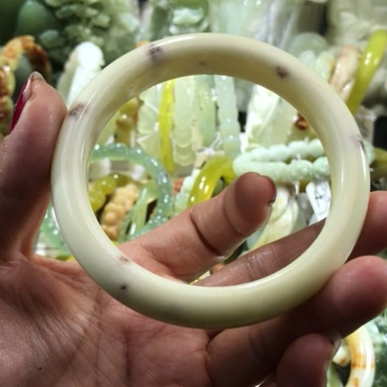 岫玉未镶嵌手镯62.63