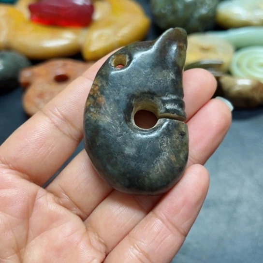 吊坠白玉菩提把件