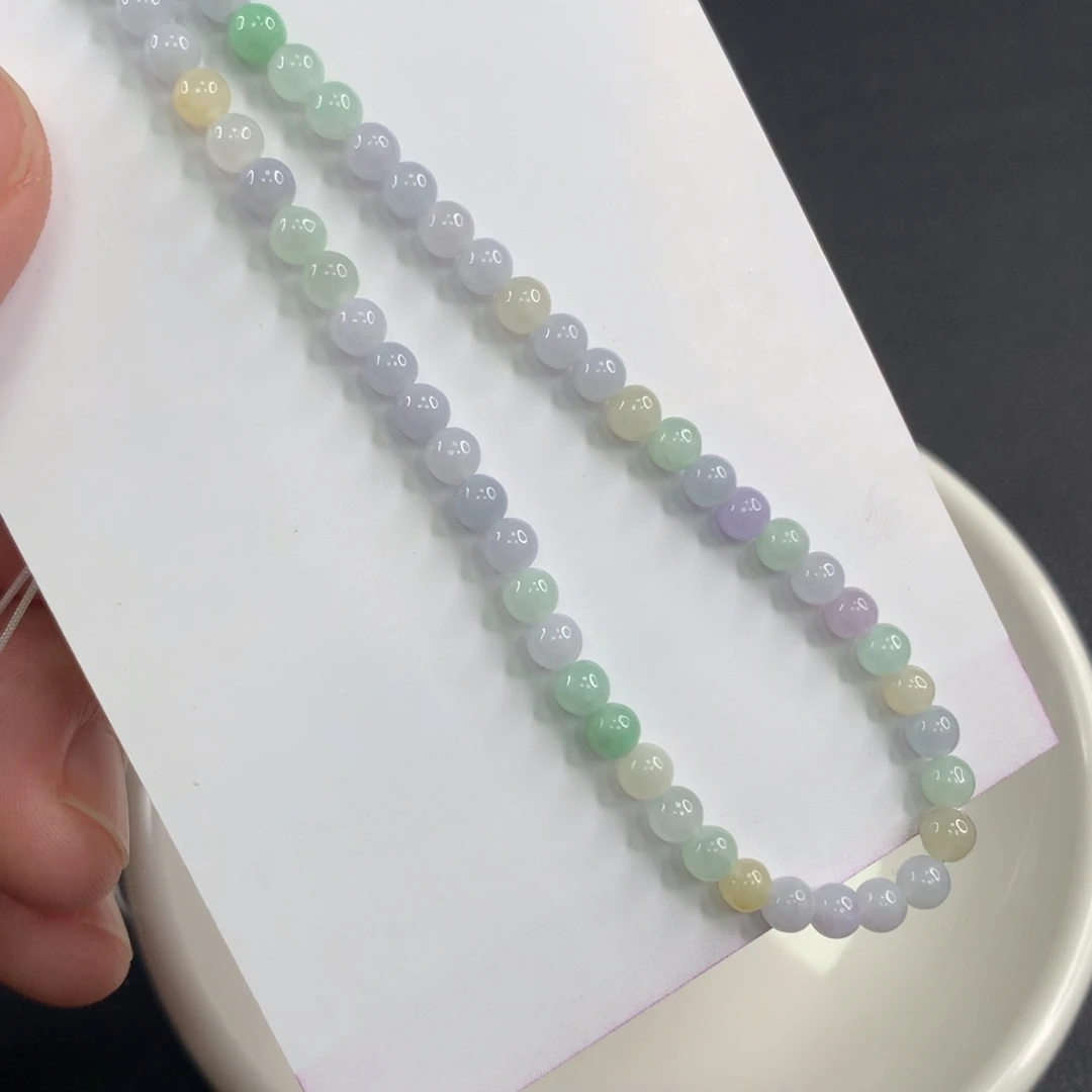 未镶嵌手链翡翠翡翠散珠多样性发一