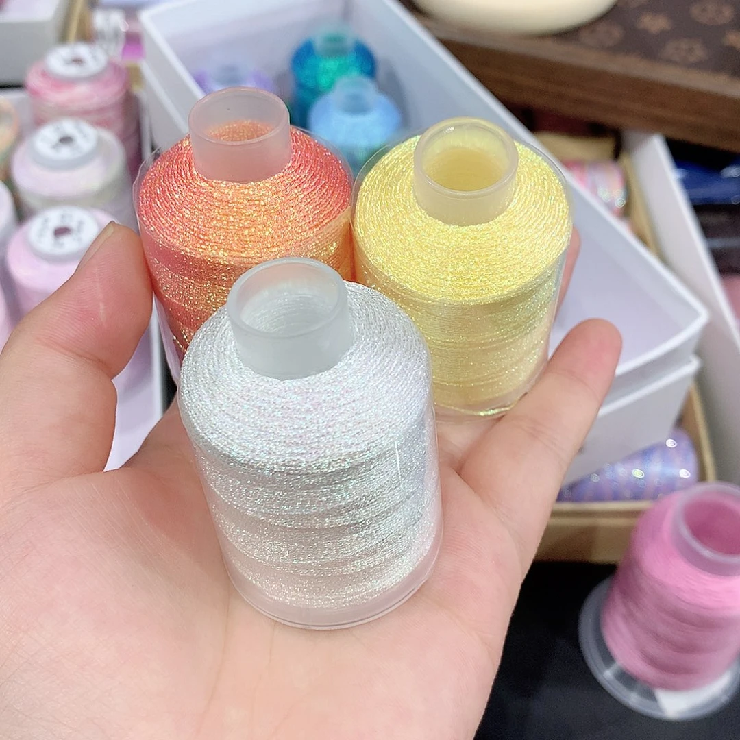 腈纶6股幻彩栀子黄、爱玛橙、珍珠白25克