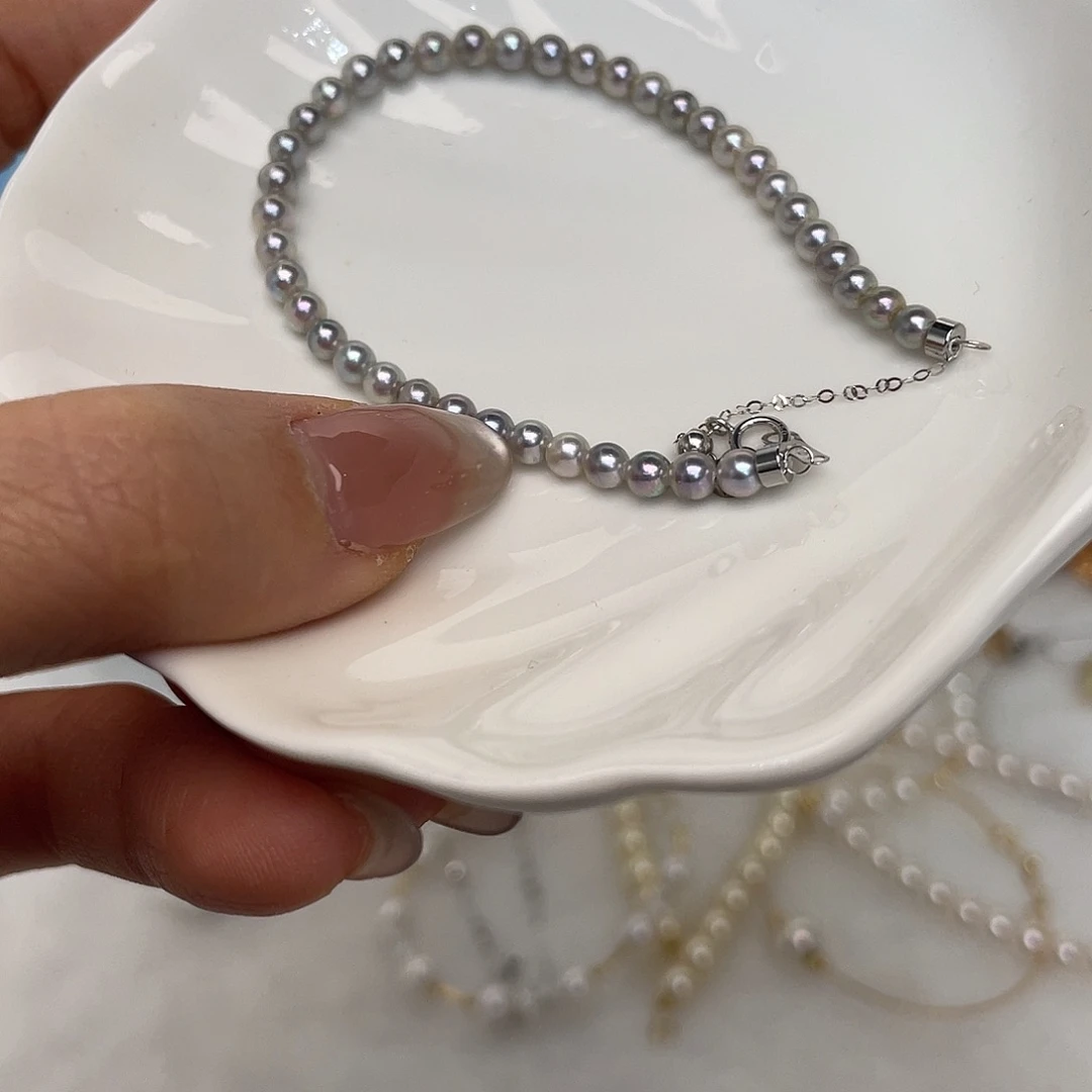 18K金镶嵌海水珍珠手绳