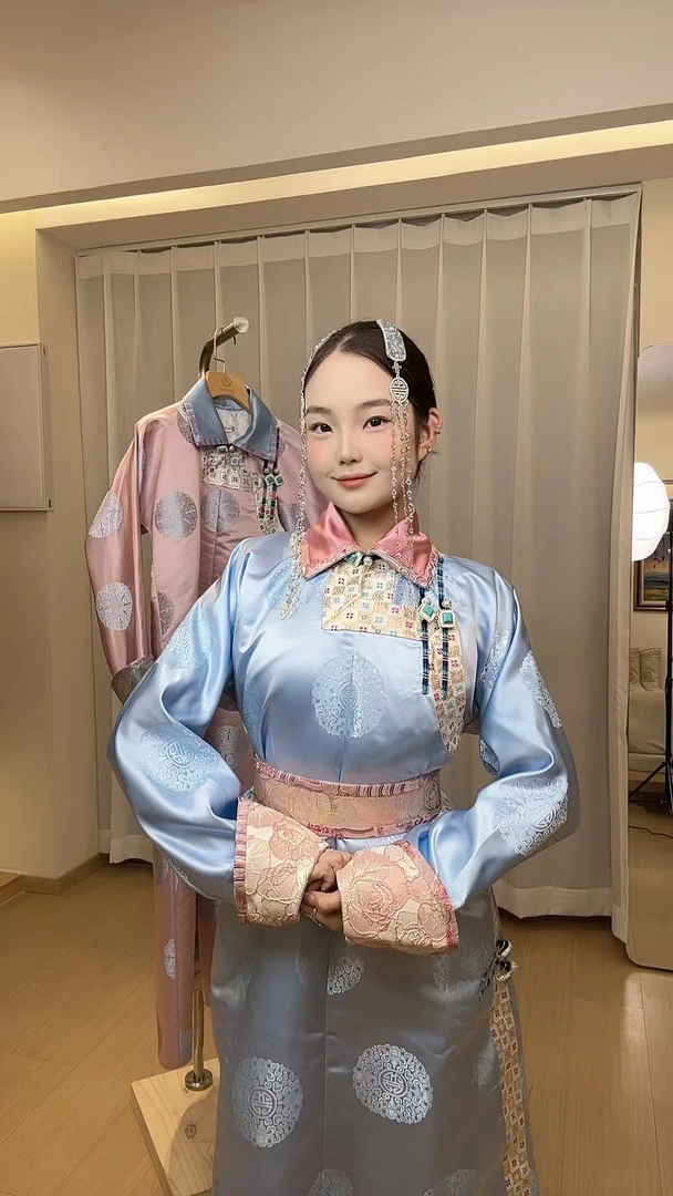 女士新款四季款重工传统袍子长款袍子