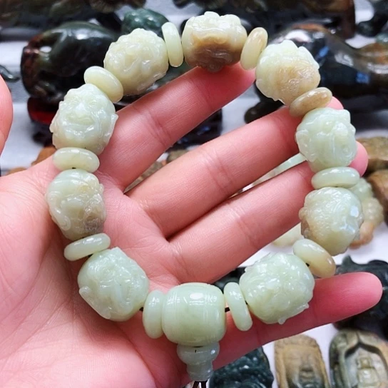 岫岩老玉（透闪石质玉）手串未镶嵌王*