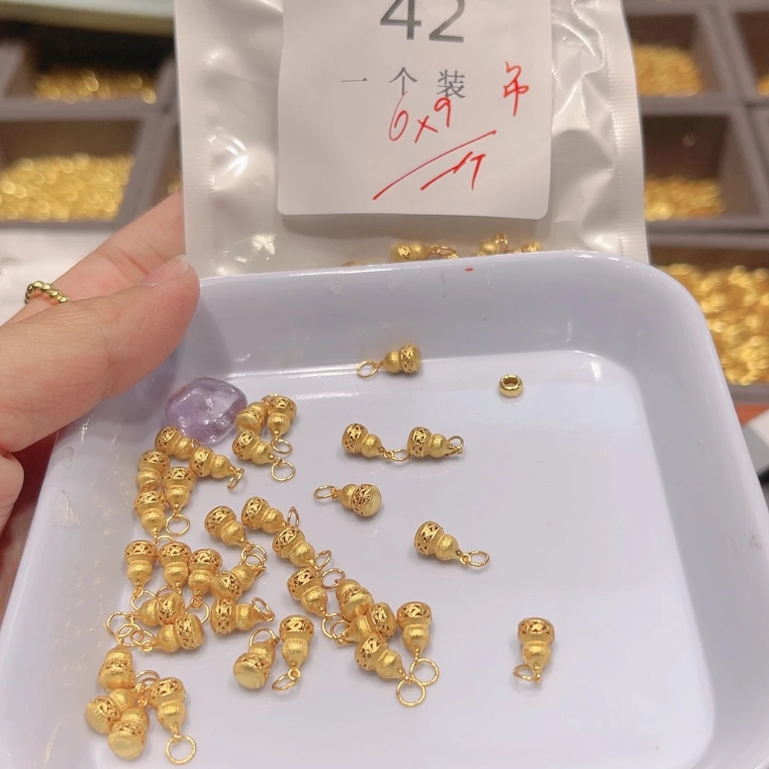 紫晶珠宝半成品银S925镀金镶嵌42