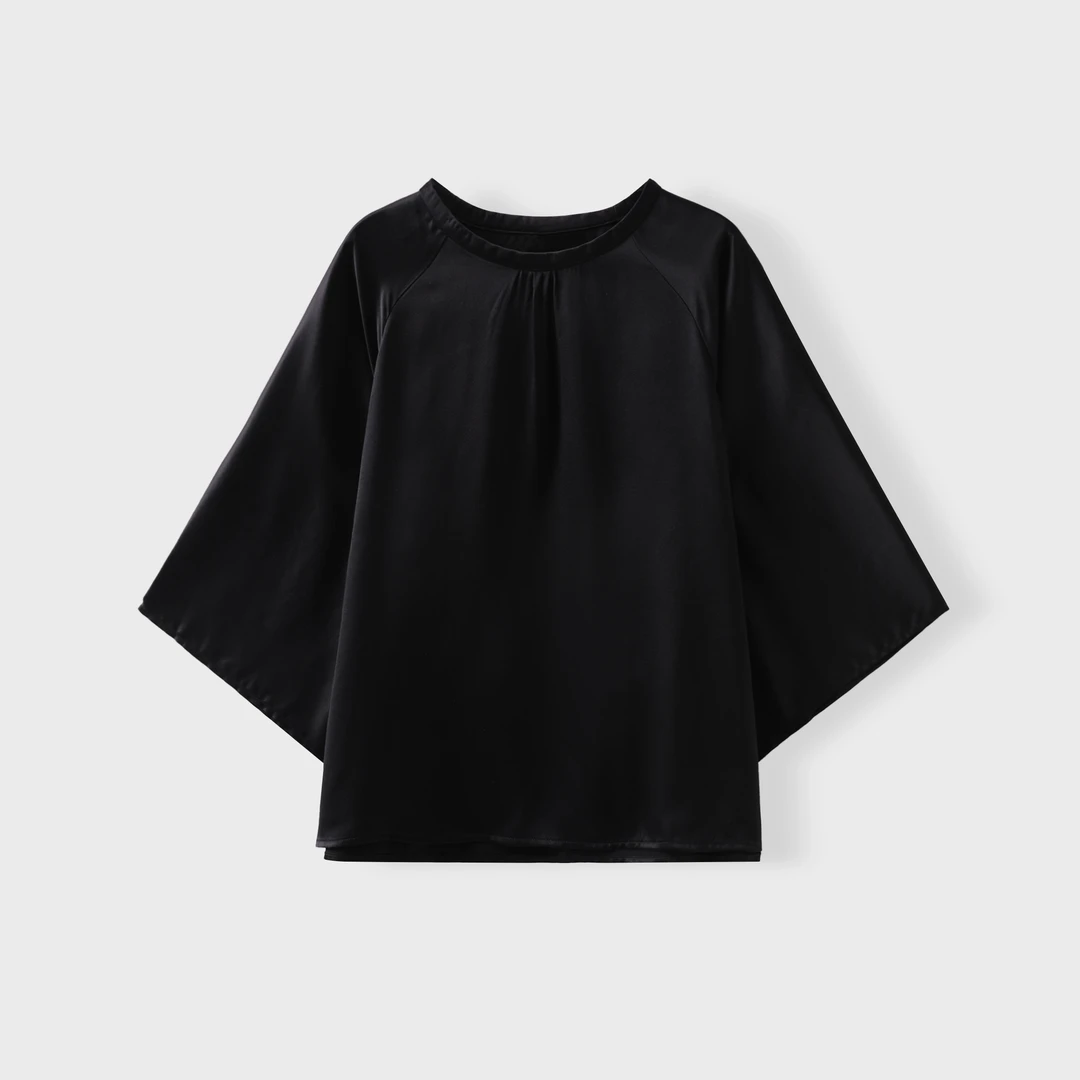 WLIN【黑色浪漫】夏季新款 云朵触感 女士衬衫 2025夏