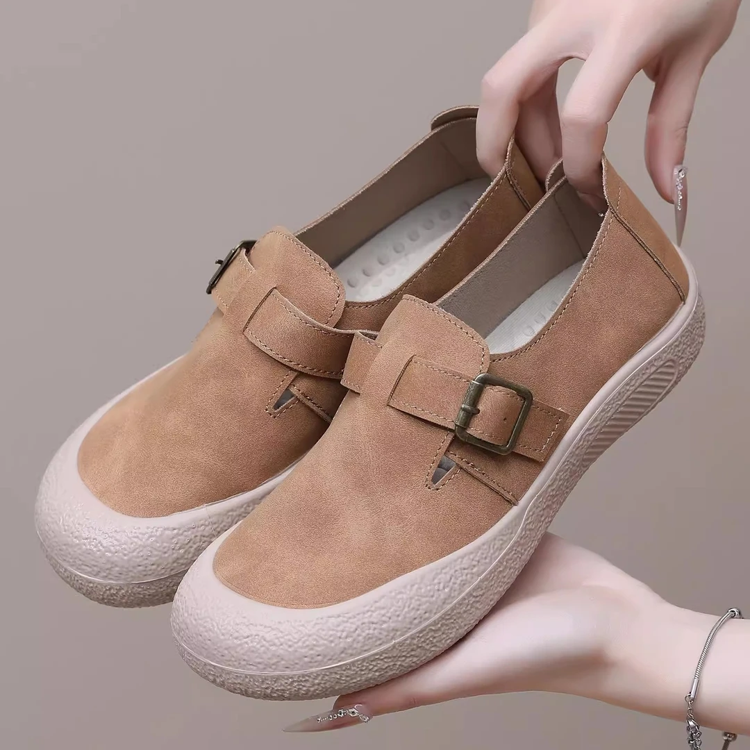 复古勃肯鞋春秋妈妈鞋轻便防滑平底鞋软底舒适网红休闲工作女单鞋