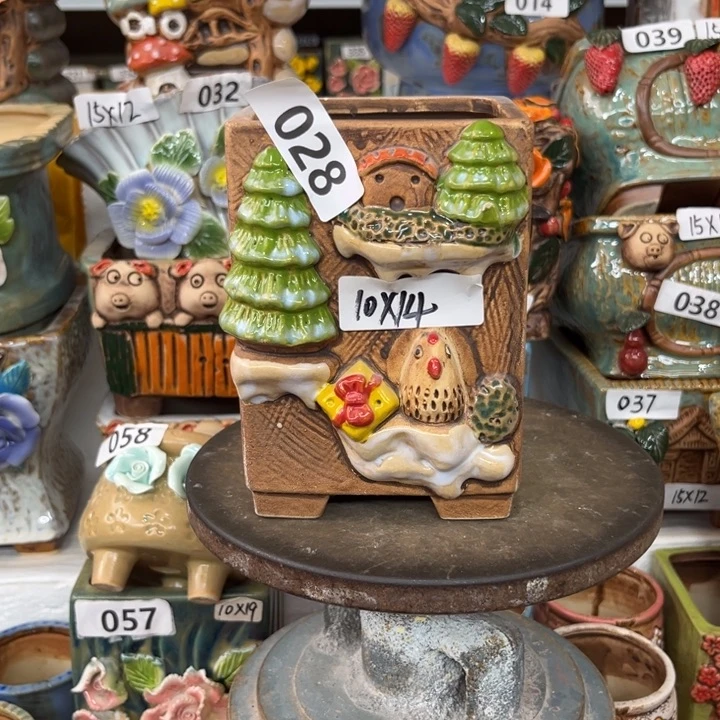 紫砂花盆粗陶材质多肉花盆